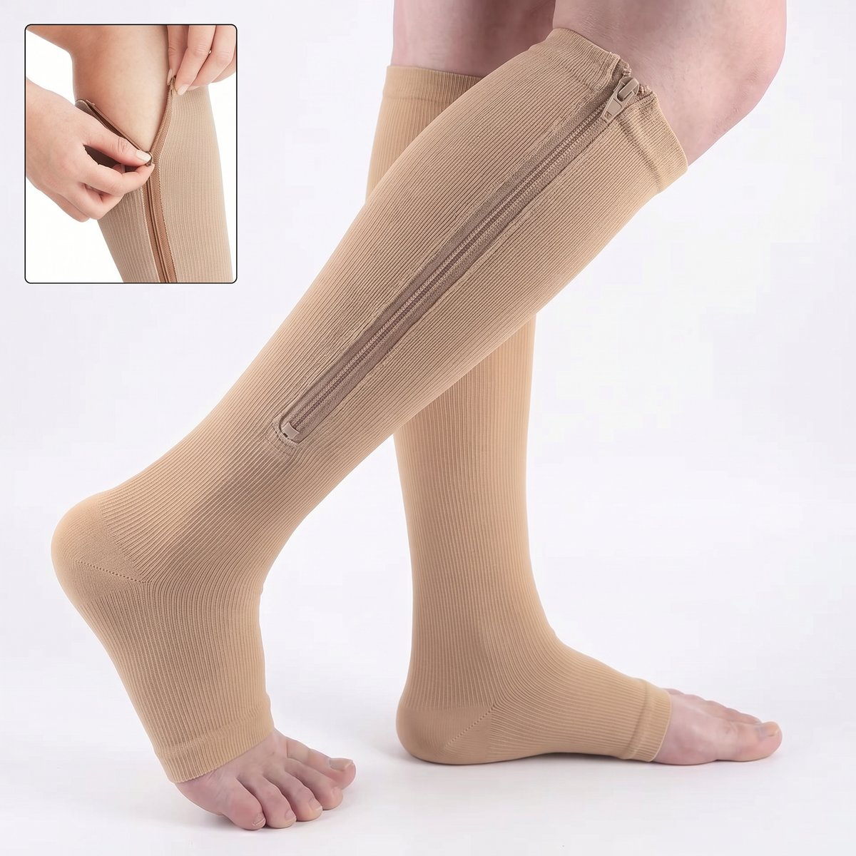 ZipFlow - zipper compression socks
