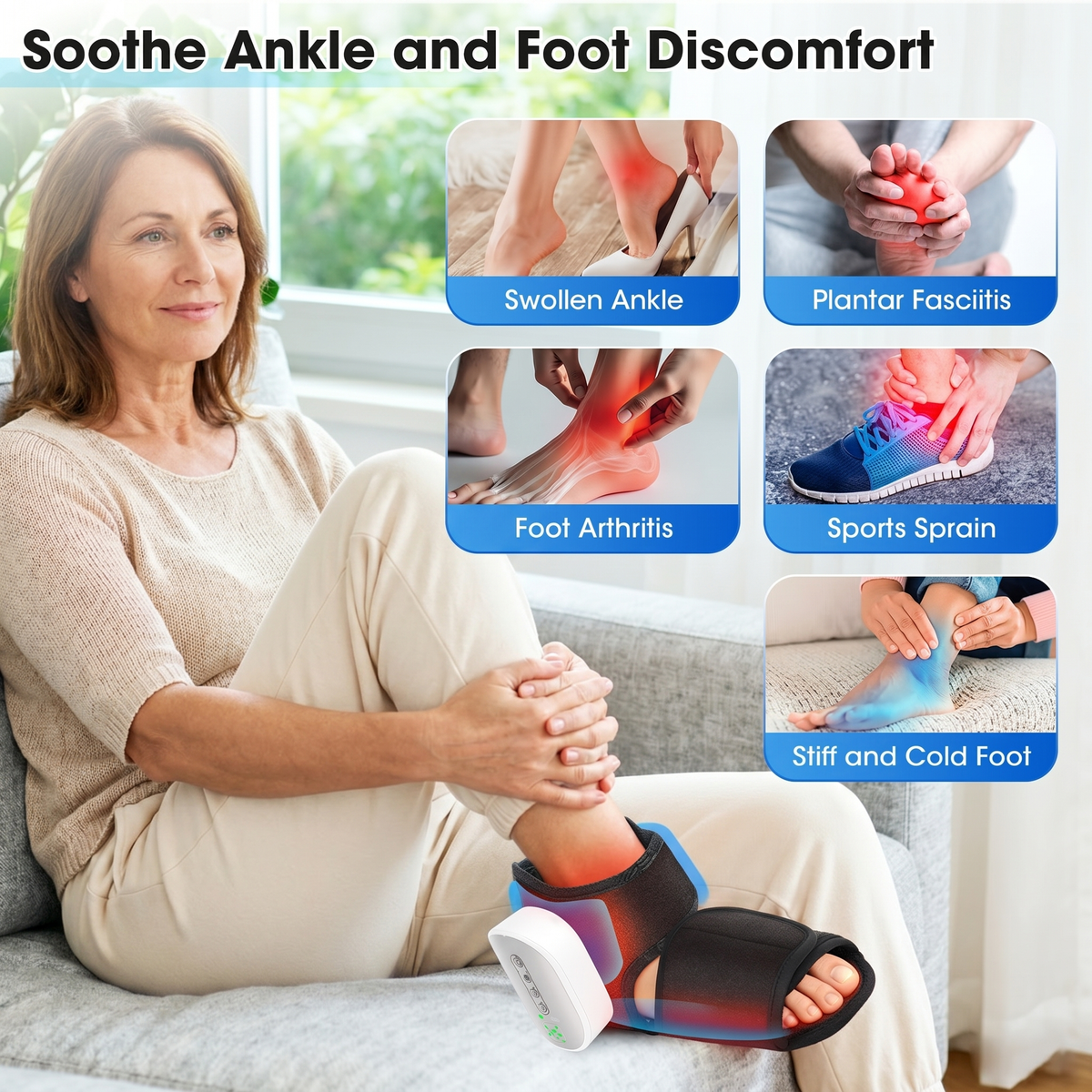 Terapod - Foot & Ankle Heat Compression Massager