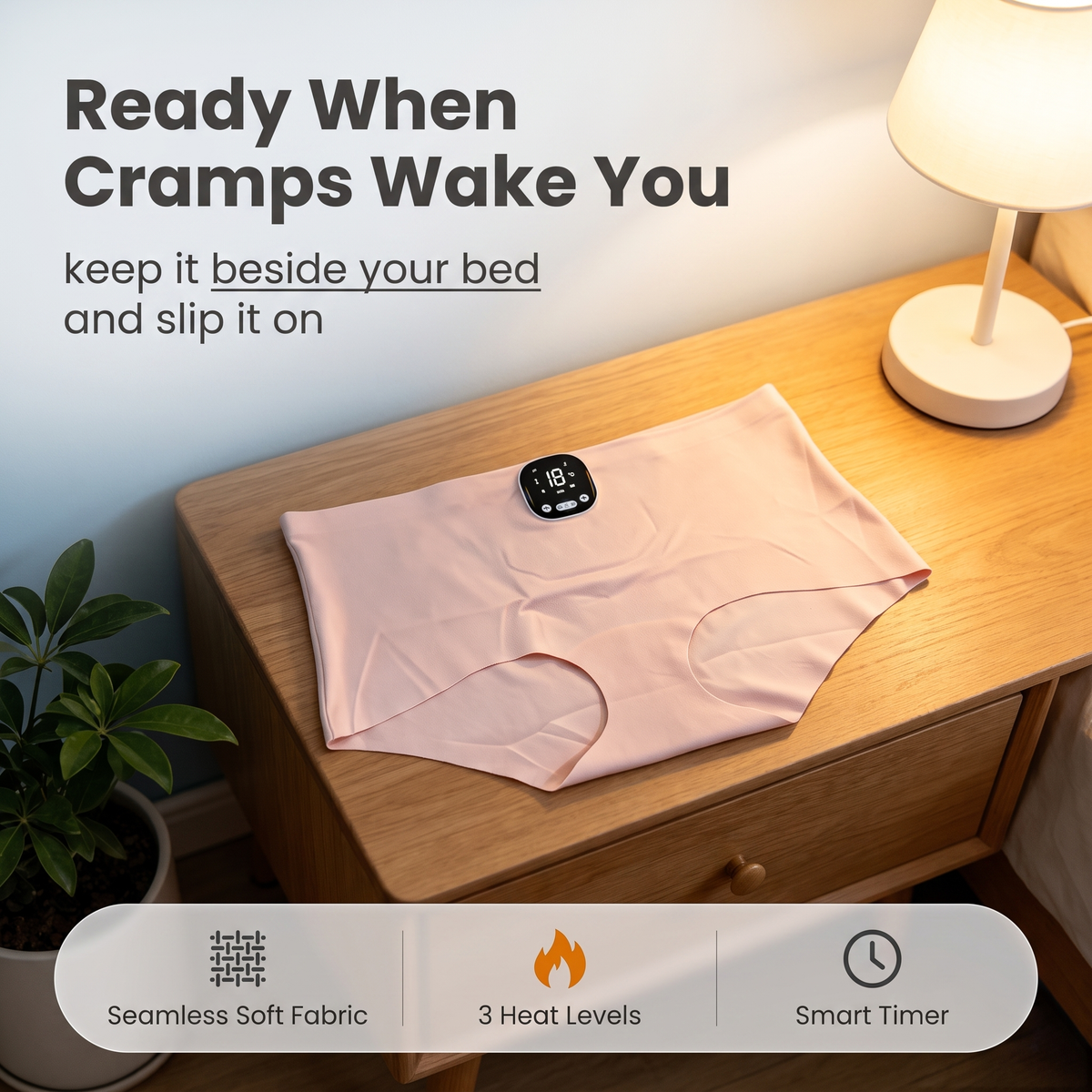 ThermaPulse – Heated EMS Period Massage Brief