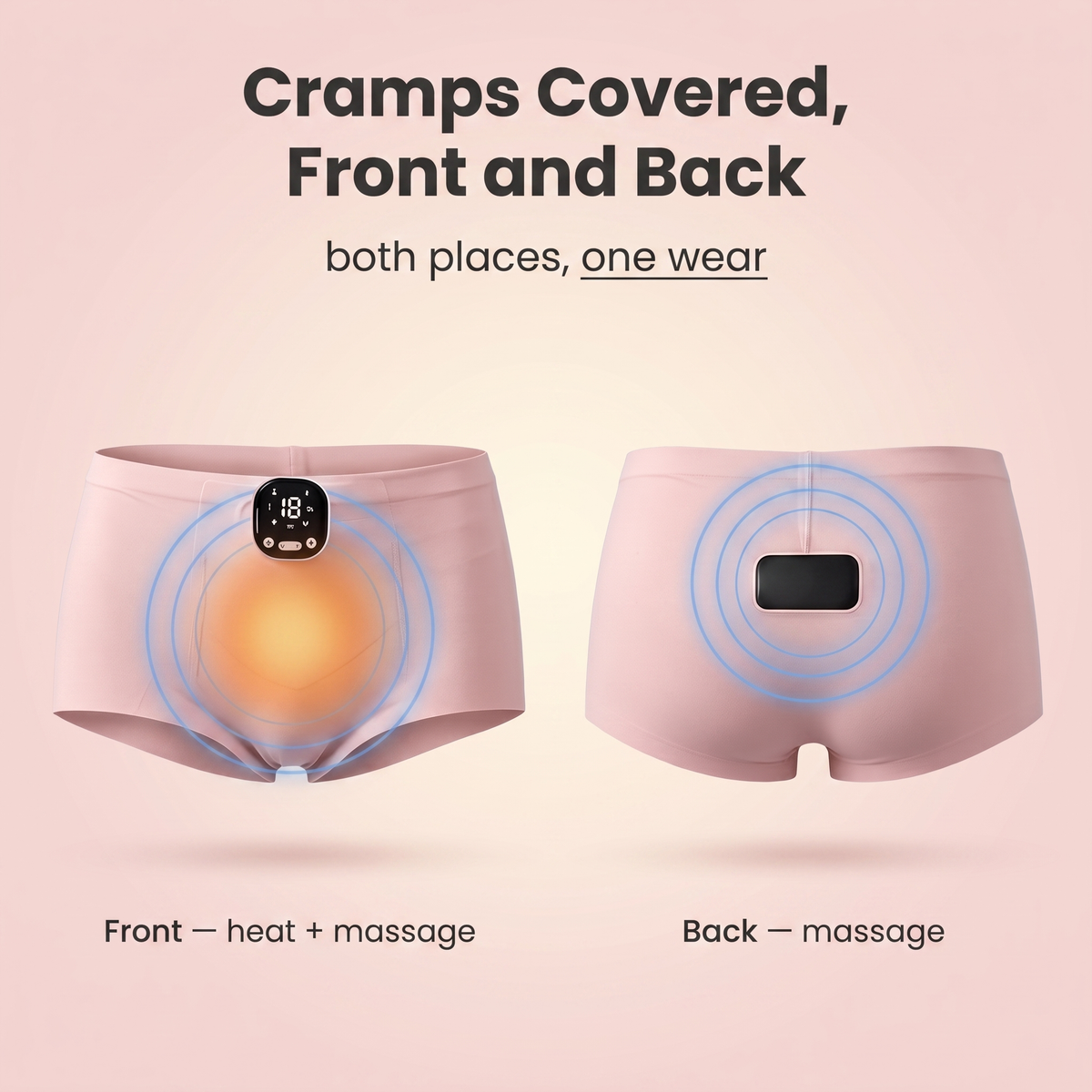 ThermaPulse – Heated EMS Period Massage Brief